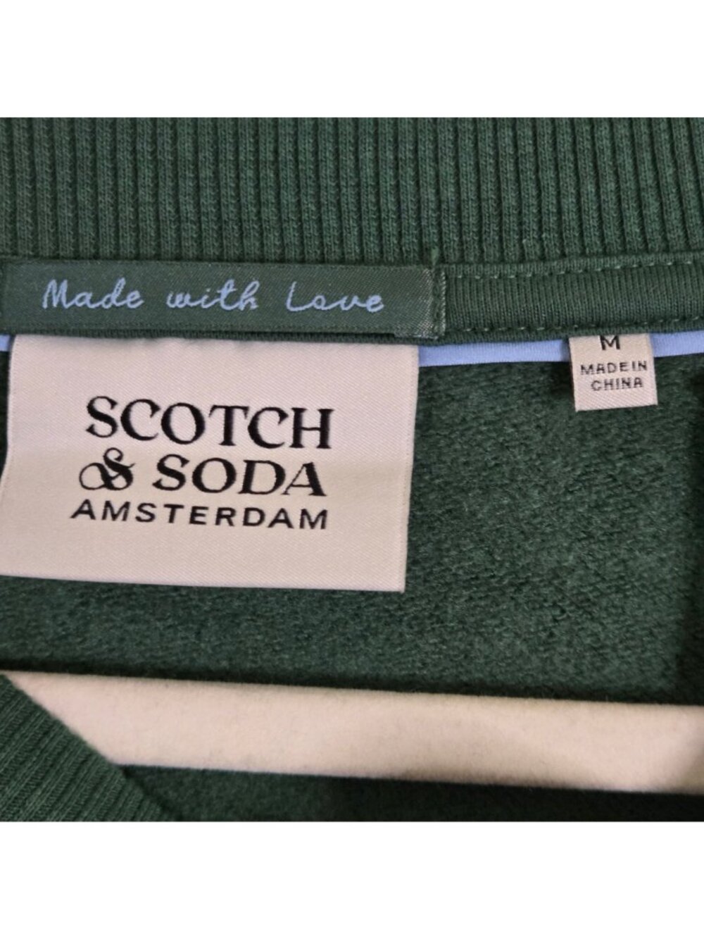 Scotch & Soda Amsterdam NWT Eden Green Embroidered Tennis Sweatshirt Size M - Picture 14 of 15